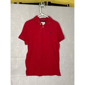 Aeropostale Red Polo Shirt Size Large Mens Cotton Short Sleeve Casual Top